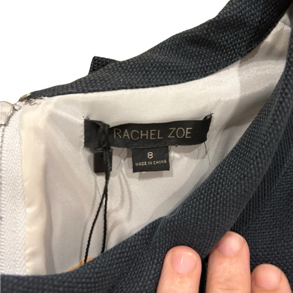 Rachel Zoe Madison Colorblock Shift Dress Mini Mod Retro Pockets - Picture 4 of 5